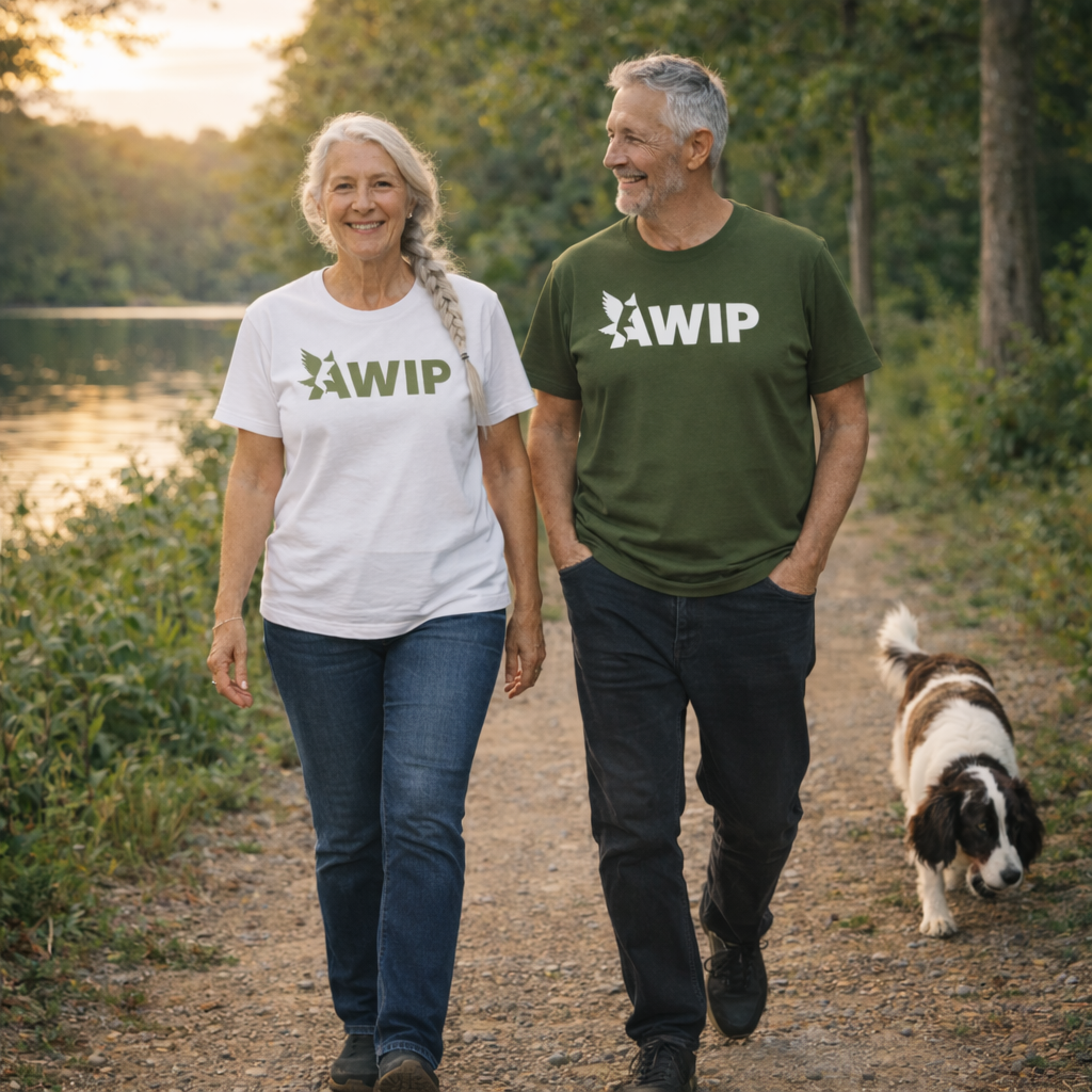 AWIP Eagle - Unisex Black Cotton T-Shirt