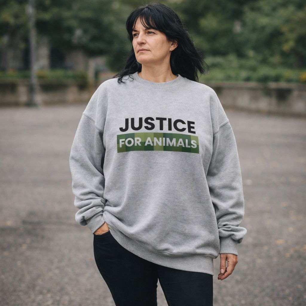 Justice For Animals - Unisex Grey Sweatshirt