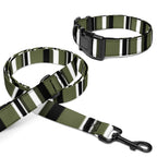 AWIP Olive Stripe Walk Set (Collar + Lead)